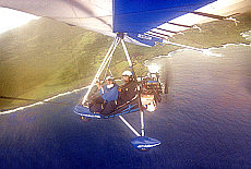 Ultralight hang gliding over Maoui