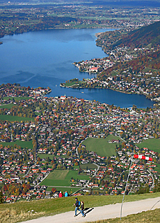 View from Wallberg down to Tegernsee