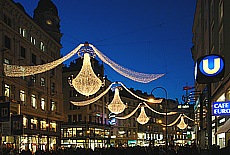 Chrismas lights on the Graben in Vienna