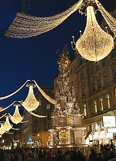 Christmas lights at Graben in Vienna