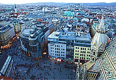 View from Stephansdom to the Haas house