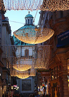 Christmas illumination at Graben in Vienna