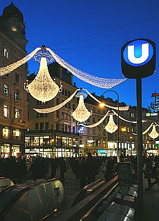 Chrismas lights on the Graben in Vienna