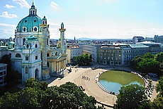 High above Karlsplace in Vienna