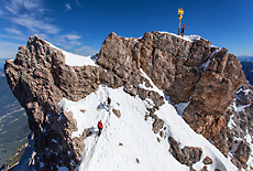 Zugspitz Gipfelkreuz vom Zugspitzplatt